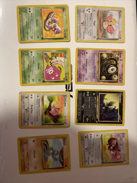 Lot De 8 Cartes Pokémon Wizard