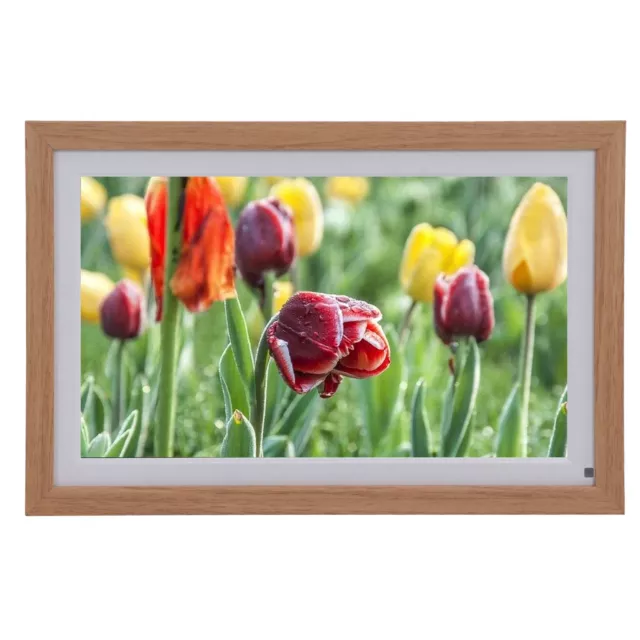 (Prise Britannique)15.6 Inch Digital Photo Frame Smart WIFI Touch Screen