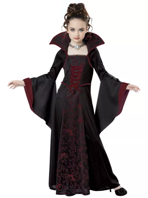 Royal Vampire Vampiress Gothic Medieval Dracula Twilight Halloween Girls Costume