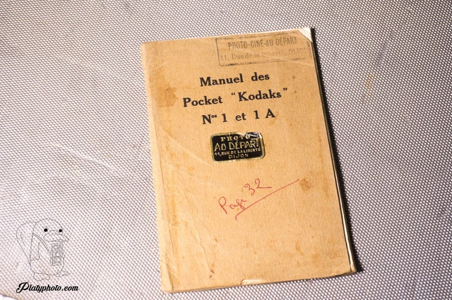 -Fr- Kodak Pocket N°1 & N°1A Mode D'emploi Notice Manual