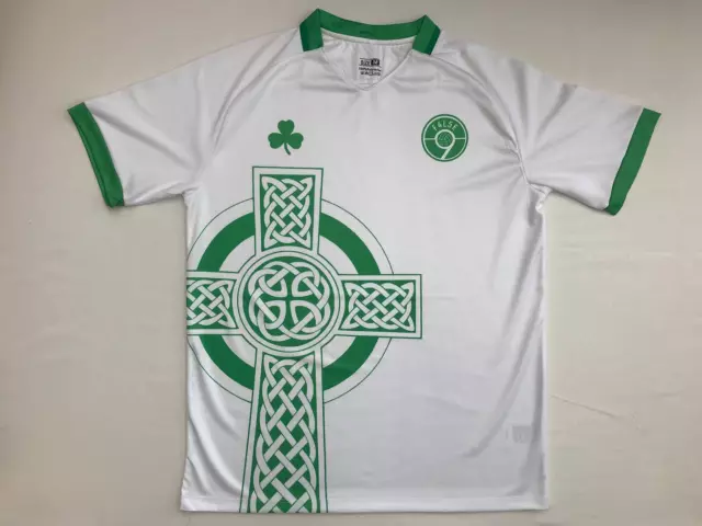 False 9 Cross Football Jersey - Soccer Shirt Shamrock Irish Ireland