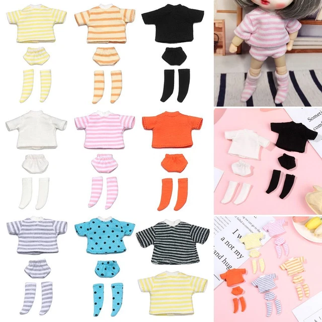 DIY Doll Clothes BJD Doll T-shirt Doll Cotton Socks 1/11 Doll Panties