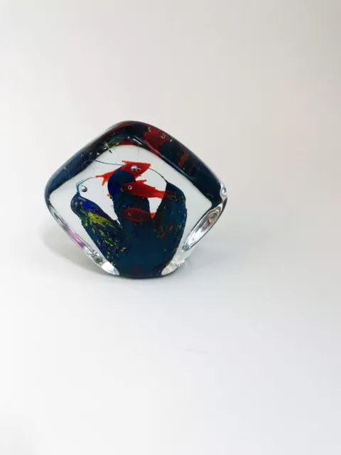 Vintage Murano Art Glass Tropical Fish Aquarium Paperweight Gold Fish Menagerie