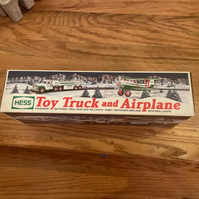 2002 Hess Toy Truck  With Head And Tail Lights And Motorized Airplane