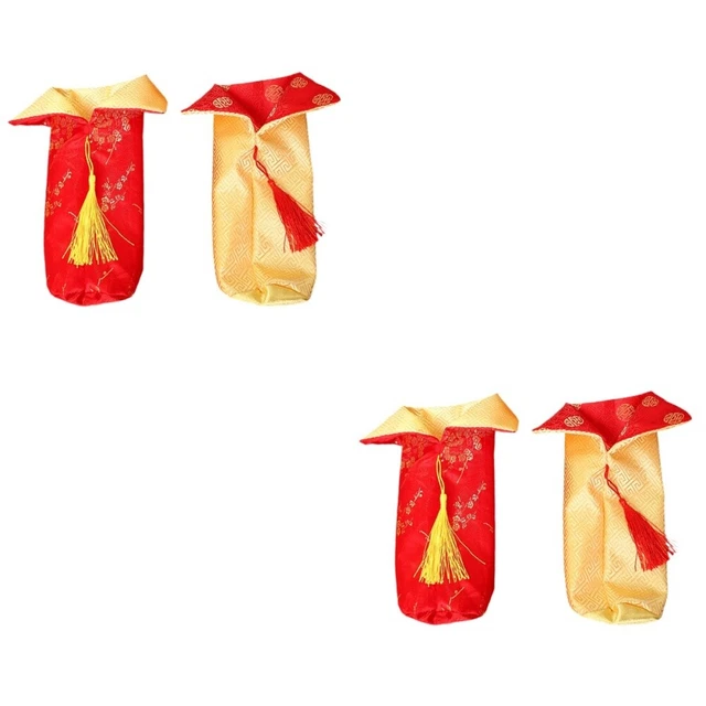 4 Pcs Cena Della Bottiglia Di Vino Capodanno Forniture Feste Cinese