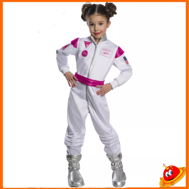Costume Carnevale Bambina Barbie Astronauta Tg 3-8 A