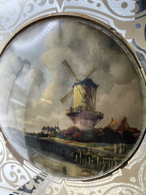 Antique Flue Cover Windmill Holland 9”
