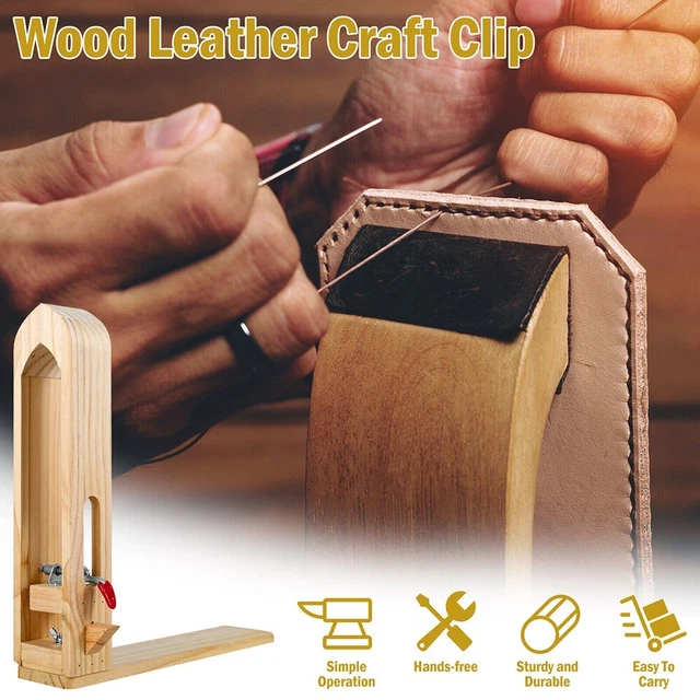 Vereinfachte Bedienung Holz Leder Nähklemme zum Selbermachen Nähen und Schnür