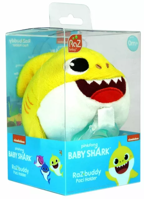 Baby Shark RaZbuddy JollyPop Pacifier Holder w/Removable Baby Pacifier O Months