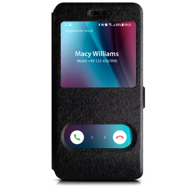 Handy Hülle für Huawei Mate 20 Lite Book Cover Flip Case 360 Grad Schutzhülle PU