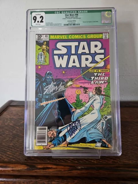 🔥 Star Wars #48, CGC 9.2, SIGNED BY STAN LEE AND LARRY HAMA! White Pages🔥 2