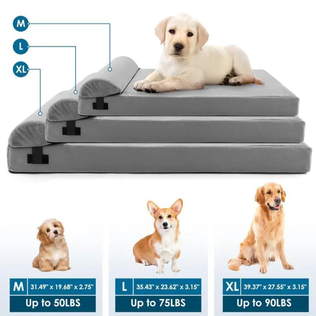 Super Soft Large Orthopedic Memory Foam Dog Beds Pet Crate Jumbo Mattress Cat 3
