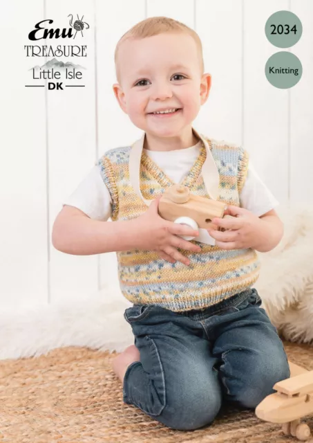 Child's Sleeveless Jumper  In Emu Little Isle