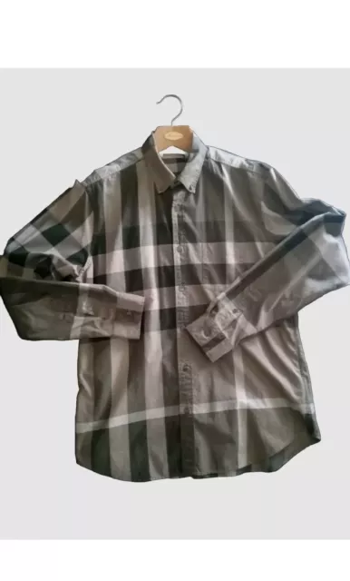 BURBERRY BRIT Novacheck Cotton Button Up Shirt Men’s Sz XL