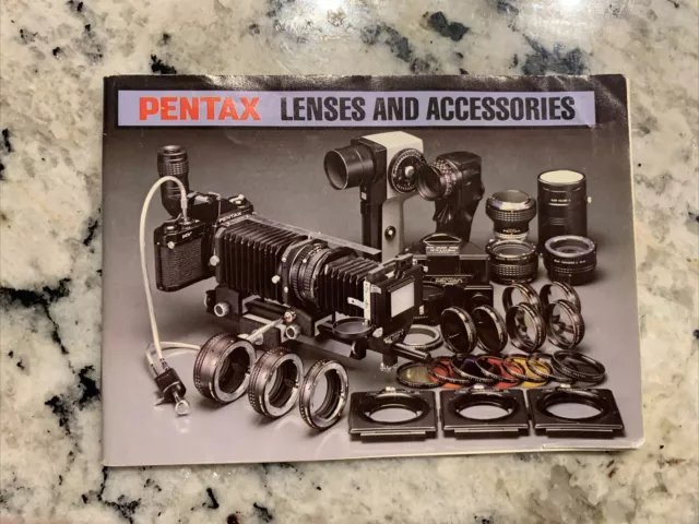 Pentax Film Camera Lenses And Accessories Manual Guide Booklet - Free Post