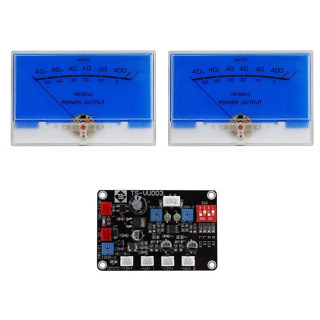 thumbnail image 2 of JOLOOYO 2-Piece VU Meter Panel With Backlight – TN-90A DB Audio Power Amplifier Chassis 2 of 2