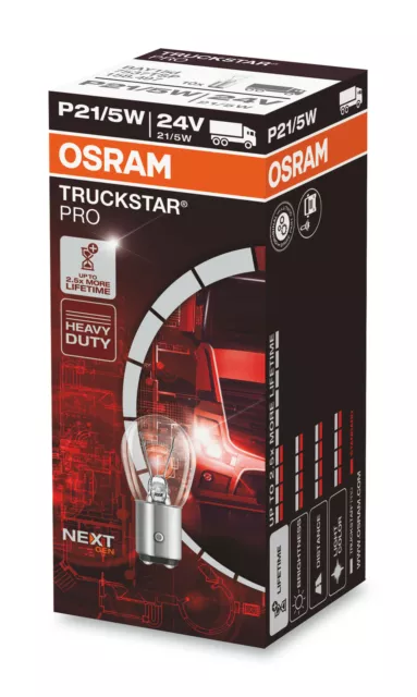 Osram LED P21/5W BAY15d 12V - Rouge - Set