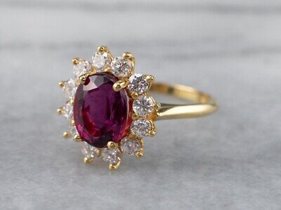 14k Yellow Gold 4.50 Ct Red Ruby Gemstone Handmade Wedding Ring Gift For Her