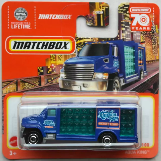 Matchbox Aqua King Getränke-Truck blau Kingson POP! Neu/OVP LKW Camion MBX blue