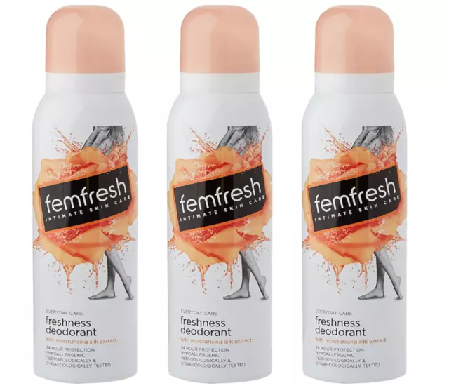 Femfresh Inimate Skin Care 24H Freshness Deodorant Spray 125ml x 3