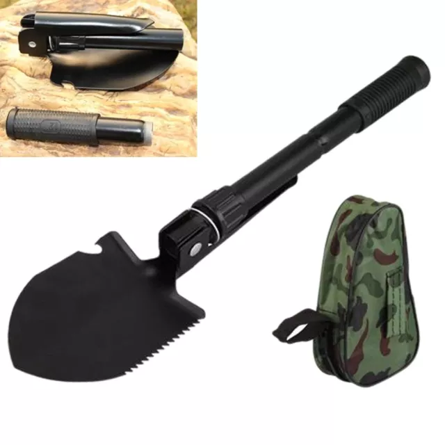 Hot Mini Multi-function Folding Shovel Spade Garden Camping Hiking Outdoor Tool