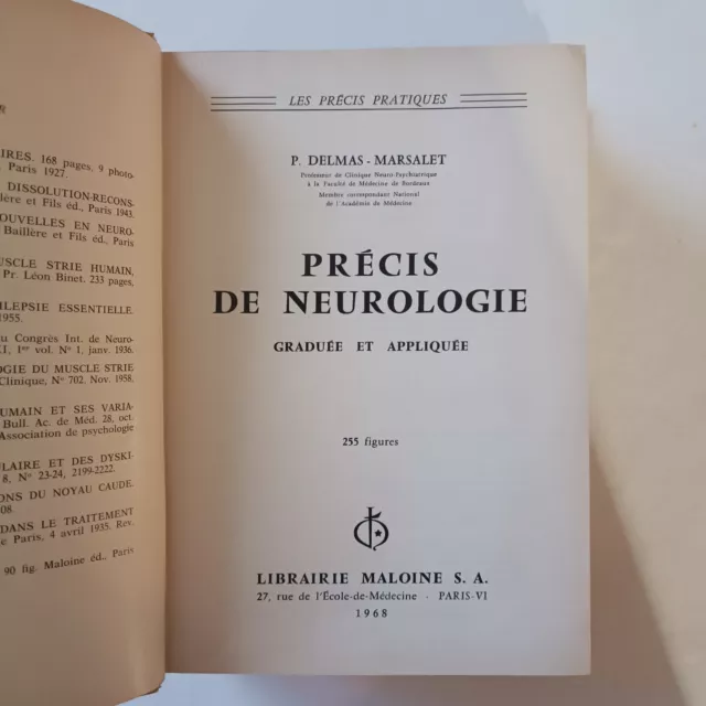 Lot de 5 livres sur la neurologie, les amnésies, médecine 3