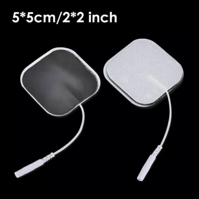 White Electrode Pads Replace For Tens EMS IF Unit Machine Massagers Silica Gel #