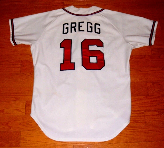 Atlanta Braves Tommy Gregg 1989 Game Worn Used Home Jersey Atlanta Braves Tommy Gregg 1989 Game Worn Used Home Jersey
