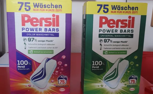 Persil Power Bars Waschmittel Color & Universal - Sparset, 75 Waschladungen