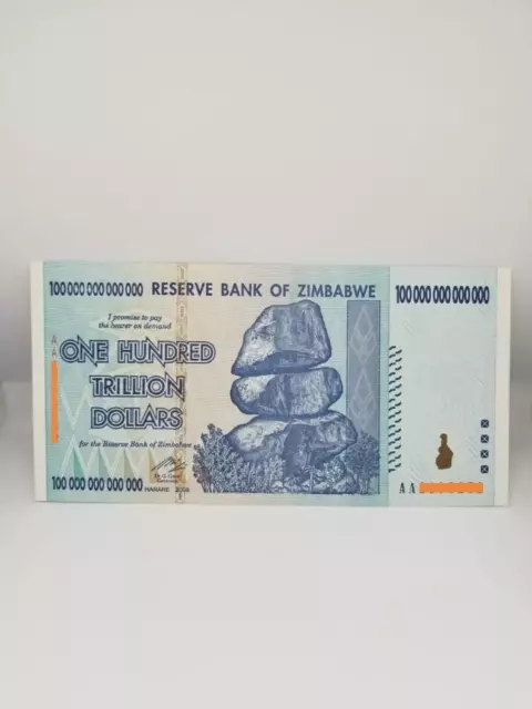 Zimbabwe Billets de Banque, Trillion Dollars, Aa Série, 2008 - UNC - Authentique