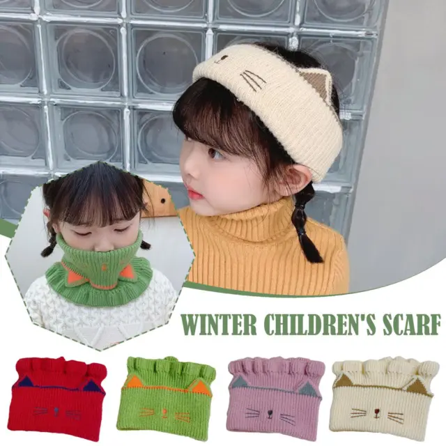 Baby Children Neck Warmer Loop Tube Cat Collar Scarf Knitted Wrap Access HOT NEW