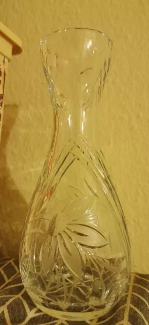 Alte mittelgroße Bleikristall Vase 26 Schwer Kristallglas Blumenvase Schön