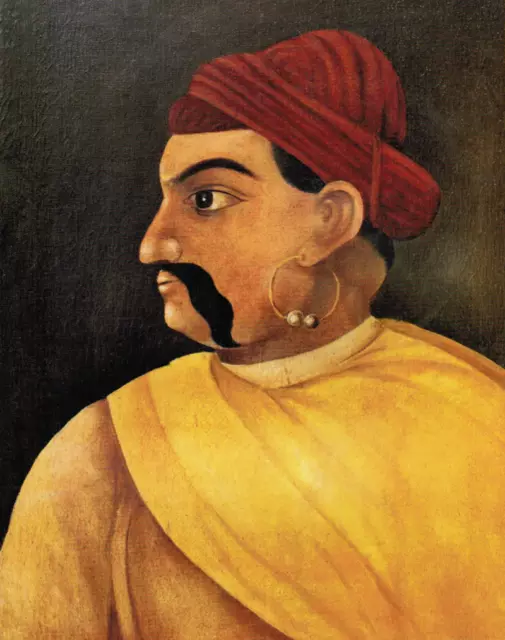 stunning  oil painting handpainted on canvas "Maharaja of Indore"