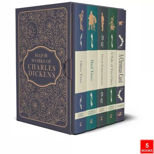 Major Works of Charles Dickens 5 Books Deluxe Hardback Set A Christmas Carol
