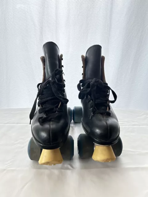 VTG Sure Grip X7L Roller Skates Black Leather Size 10 Made in the USA