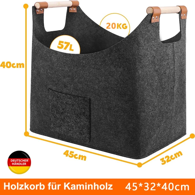 DanDiBo Porta Legna Da Interno In Metallo Nero Rotondo Da Parete 50 Cm - Foto 3