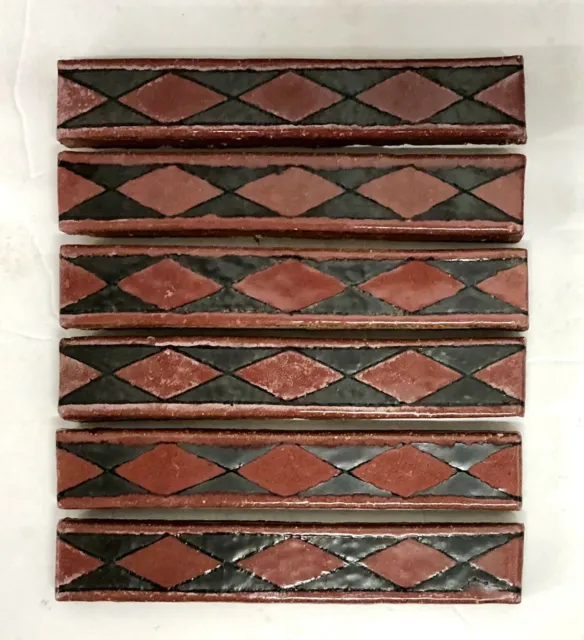 Set=6  Vintage Mosaic Tile Co. Borders Brown/Black