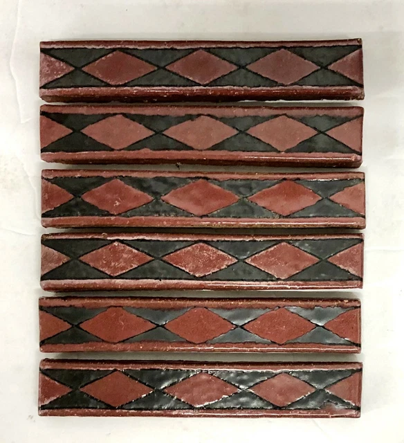 Set=6  Vintage Mosaic Tile Co. Borders Brown/Black