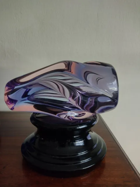 Propeller glass vase by J.Hospodka for Chribska Sklarna  pink/purple - flawless