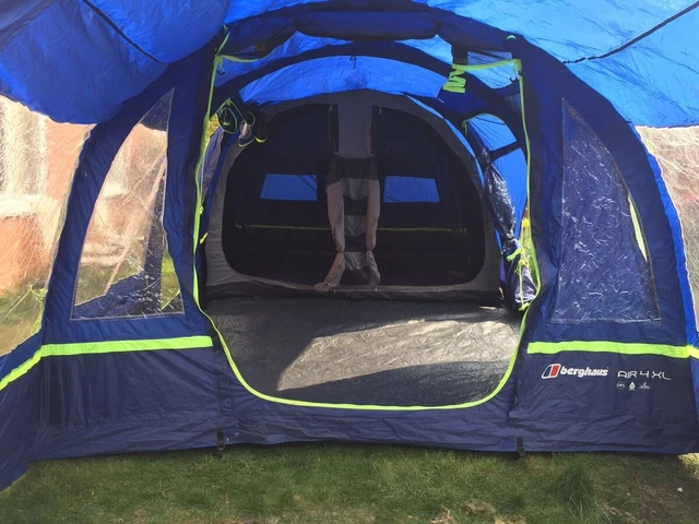 USED TWICE BERGHAUS Air 4XL Tunnel Design 4 Person Family Tent