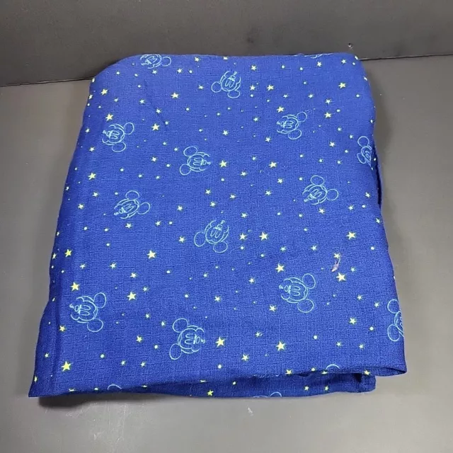 Mickey Mouse Swaddle Baby Blanket Blue with Gold Stars Disney Security Lovey