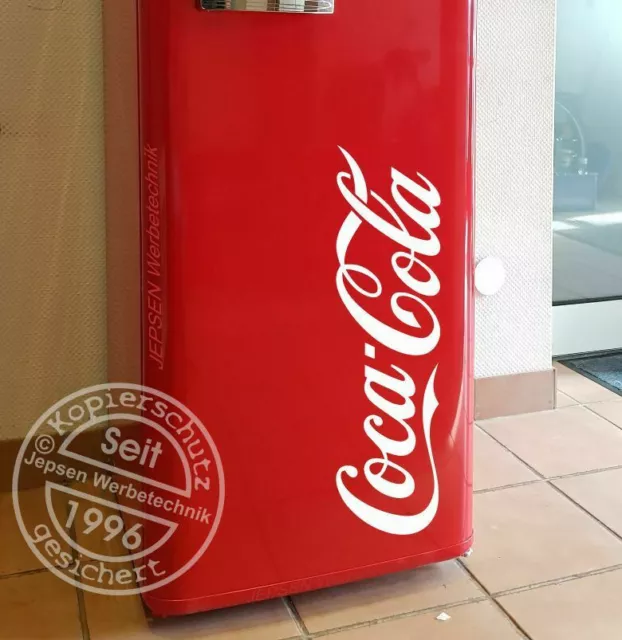 Aufkleber Coca Cola 50cm für ihren Kühlschrank Auto Tür Fenster... Farbauswahl