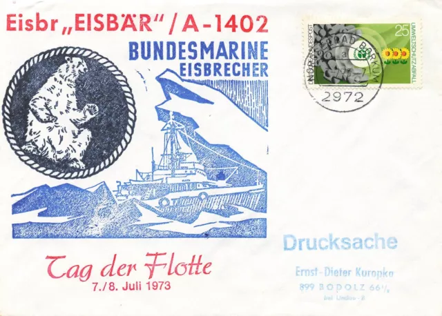 BRD Schiffspost mit Schiffstempel Eisbrecher "Eisbär/A-1402" Tag der Flotte