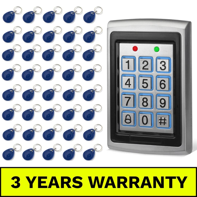PROXIMITY KEYPAD WITH 40 RFID fobs for Door Entry System Pin Code ...