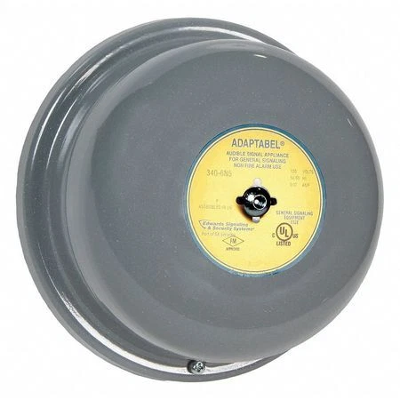 Edwards Signaling 340-6N5 Bell,120Vac,0.070A,Gray