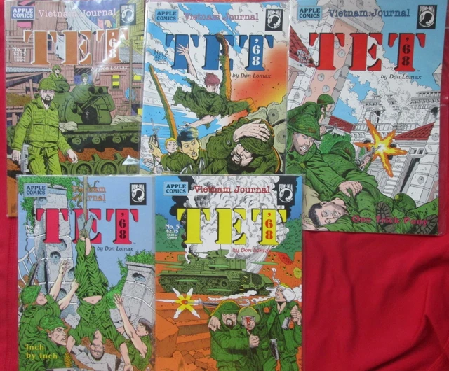 Apple Comics Vietnam Journal TET '68 1992 Issues #1-5 by Don Lomax