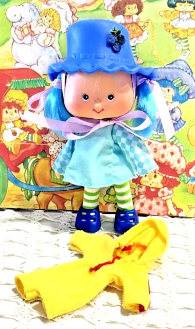 VINTAGE 1980s STRAWBERRY SHORTCAKE 1ST EDITION DOLL BLUEBERRY MUFFIN CURVED HAND