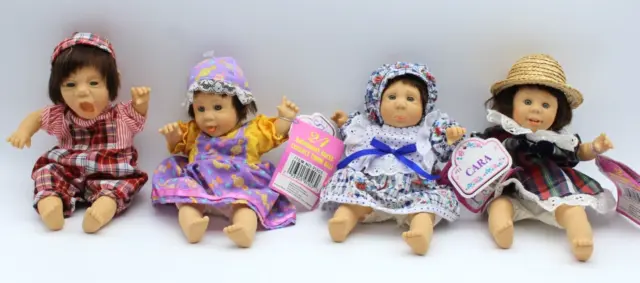 GIGO Gi-Go Toys My Pals Bean Bag Kids 8" Vinyl Baby Dolls  Expressions Lot of 4