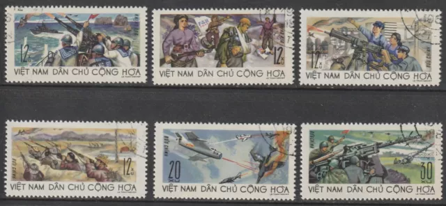Vietnam Michel 499/504 ""Teatro di guerra Vietnam del Nord"" timbrato