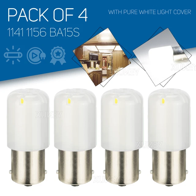 thumbnail image 2 of 2x BA15D 56SMD LED Bulbs – White 6000K, 12V-24V For Boat, Caravan, Auto Dual Lights 2 of 4